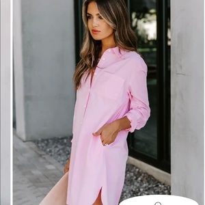 Pink collar dress